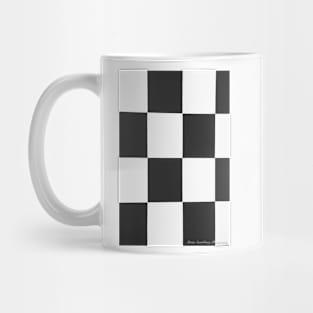 Black and white square check pattern for impact or effect. Mug